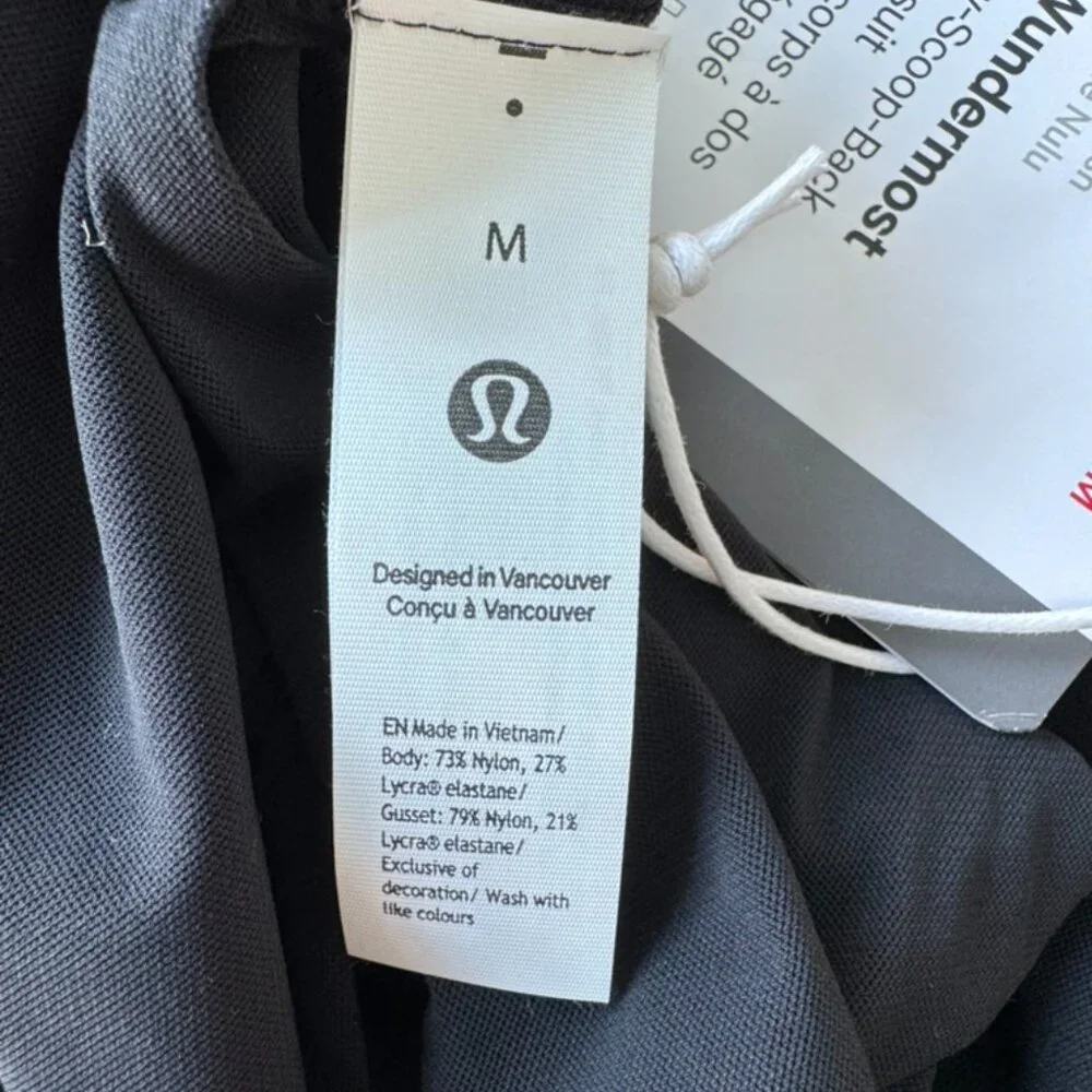 Lululemon Wundermost Nulu Mesh Bodysuit Black Size M New With Tags - Picture 10 of 15